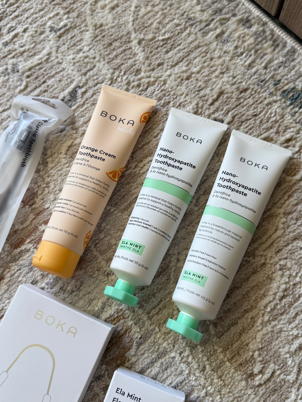 NEW Boka Toothpaste Bundle - Orange Cream & Ela Mint Toothpaste - Picture 2 of 4